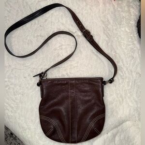 Coach Dark Brown Leather Crossbody Bag